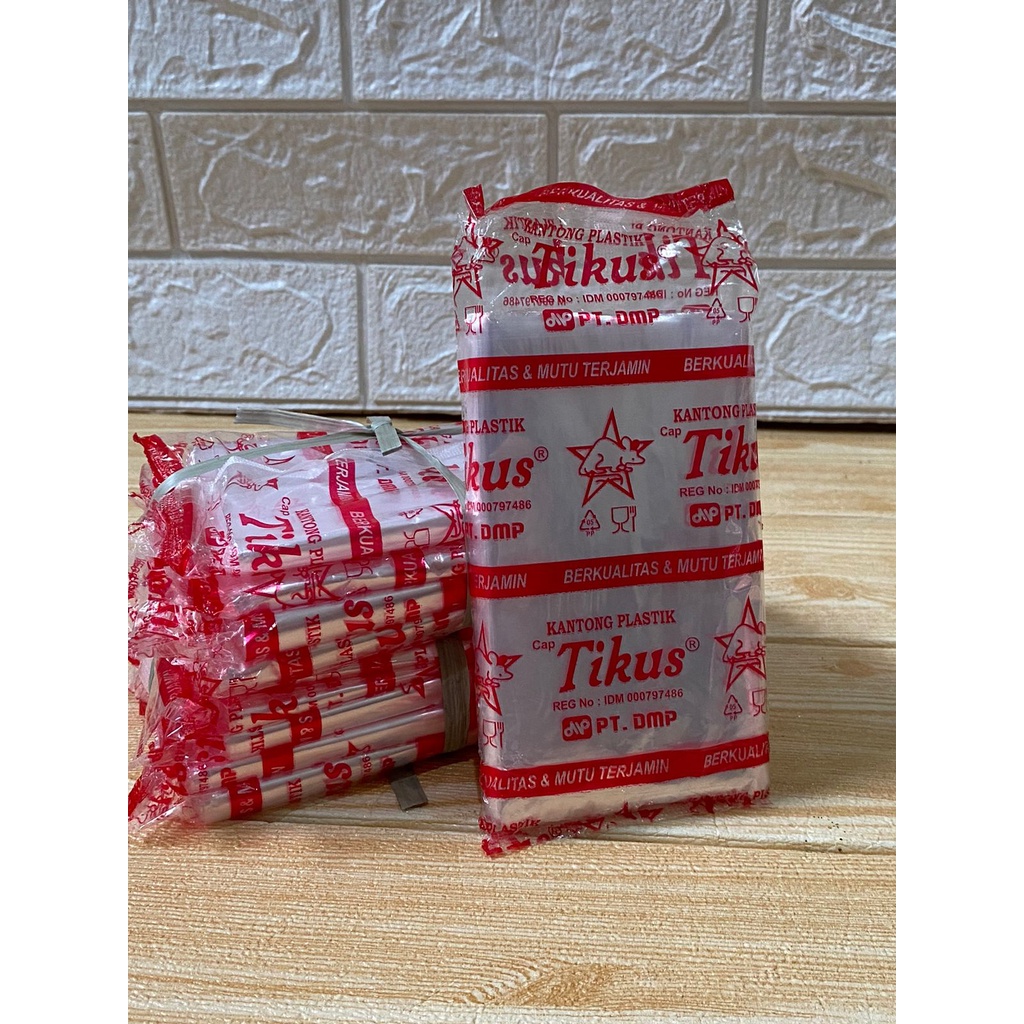 Plastik PP Bening TIKUS uk.14x33 (1kg) tipis 0.2/plastik makanan/plastik minuman/plastik souvenir/pp bening