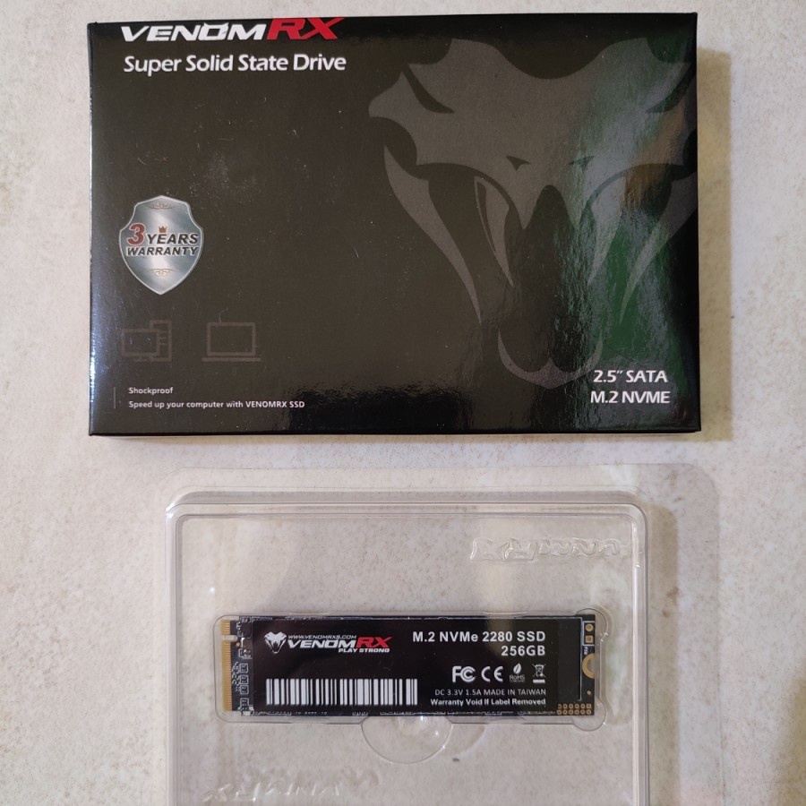 NVME VENOMRX 256GB Garansi Resmi