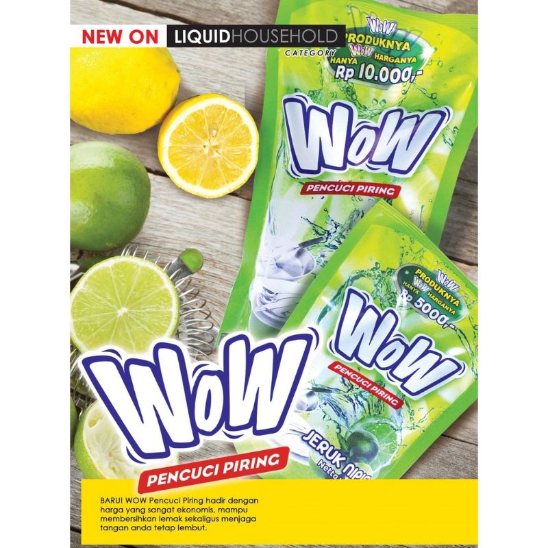 Pencuci Piring Jeruk Nipis - WOW Diswash Diswah Lime 700ml