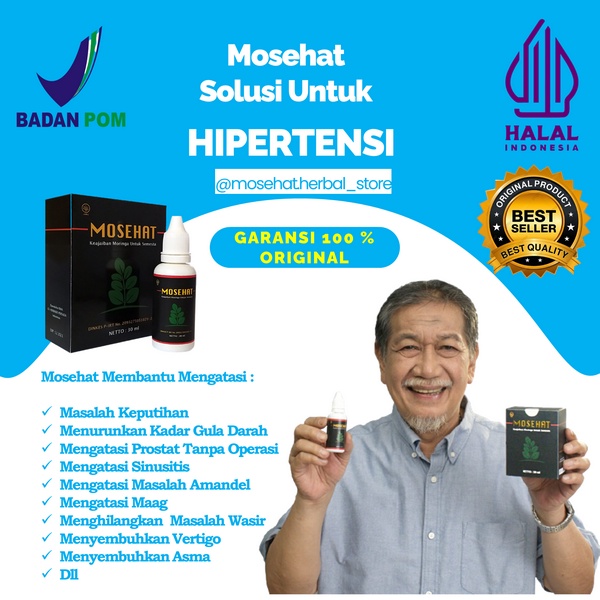 Mosehat Obat Hipertensi Darah Tinggi Herbal Original Ampuh Untuk Sakit Pinggang BPOM ekstrak Moringa