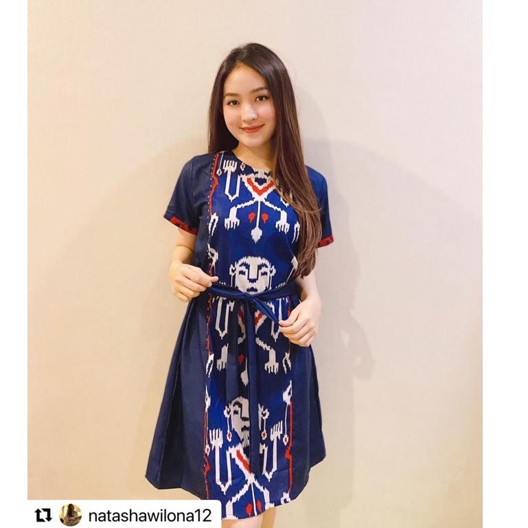 READY DRESS NATASHA BATIK KAMPUS