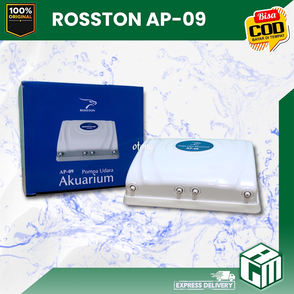 PAKET ROSSTON AP09 AP 09 AERATOR 4 LUBANG MESIN GELEMBUNG UDARA AQUARIUM