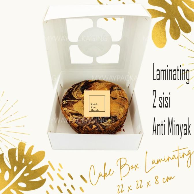 

Dus Kue 22 x 22 x 8 utk dus Roti, box Donat, dus Kue full laminating