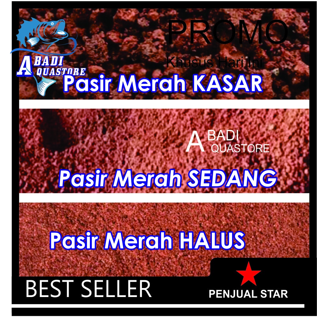Pasir Malang Merah - Pasir Merah - Pasir Aquascape - Pasir Aquarium - Pasir Hias - Pasir Malang