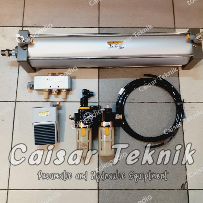 1 Set Pneumatic Air Cylinder 100400 Press Foot Valve Pneumatic