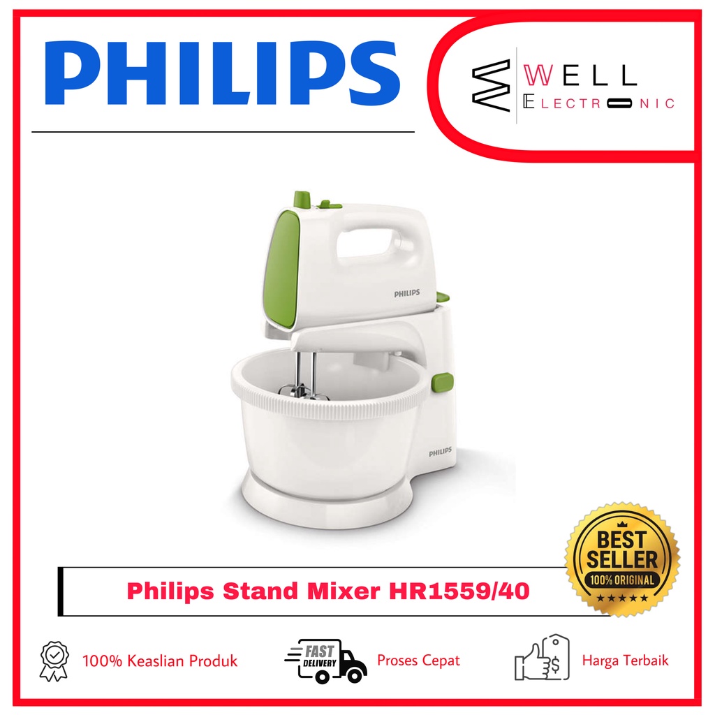 PHILIPS HR1559/10 HR1559/40 HR1559/50 Stand Mixer Com HR 1559