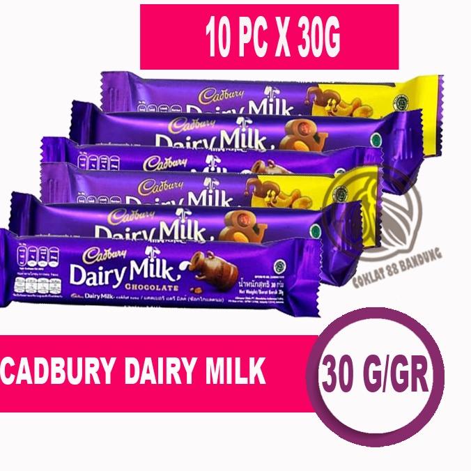 

☚ CADBURY DAIRY MILK 30GR ISI 10 PCS, COKELAT CADBURY 30 GRAM 30 gr ♟