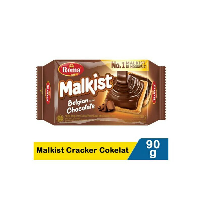 

Roma Crackers Malkist Belgian Style Cokelat90G