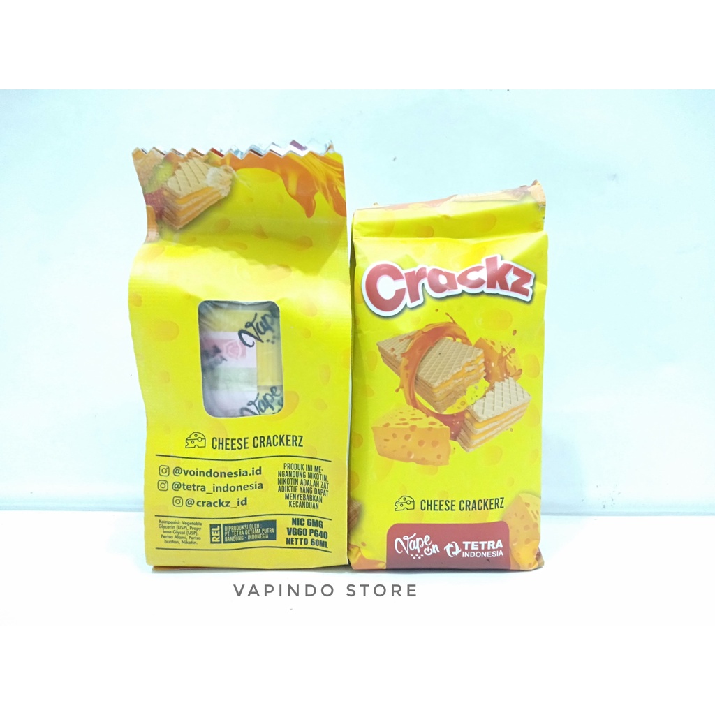 NIC 6MG CRACKZ V3 CHEESE CRACKERZ 60ML BY TETRA X VAPEON