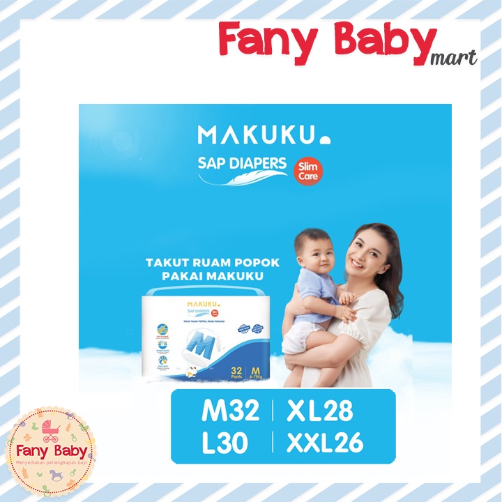 MAKUKU SAP DIAPERS SLIM CARE PANTS - POPOK CELANA