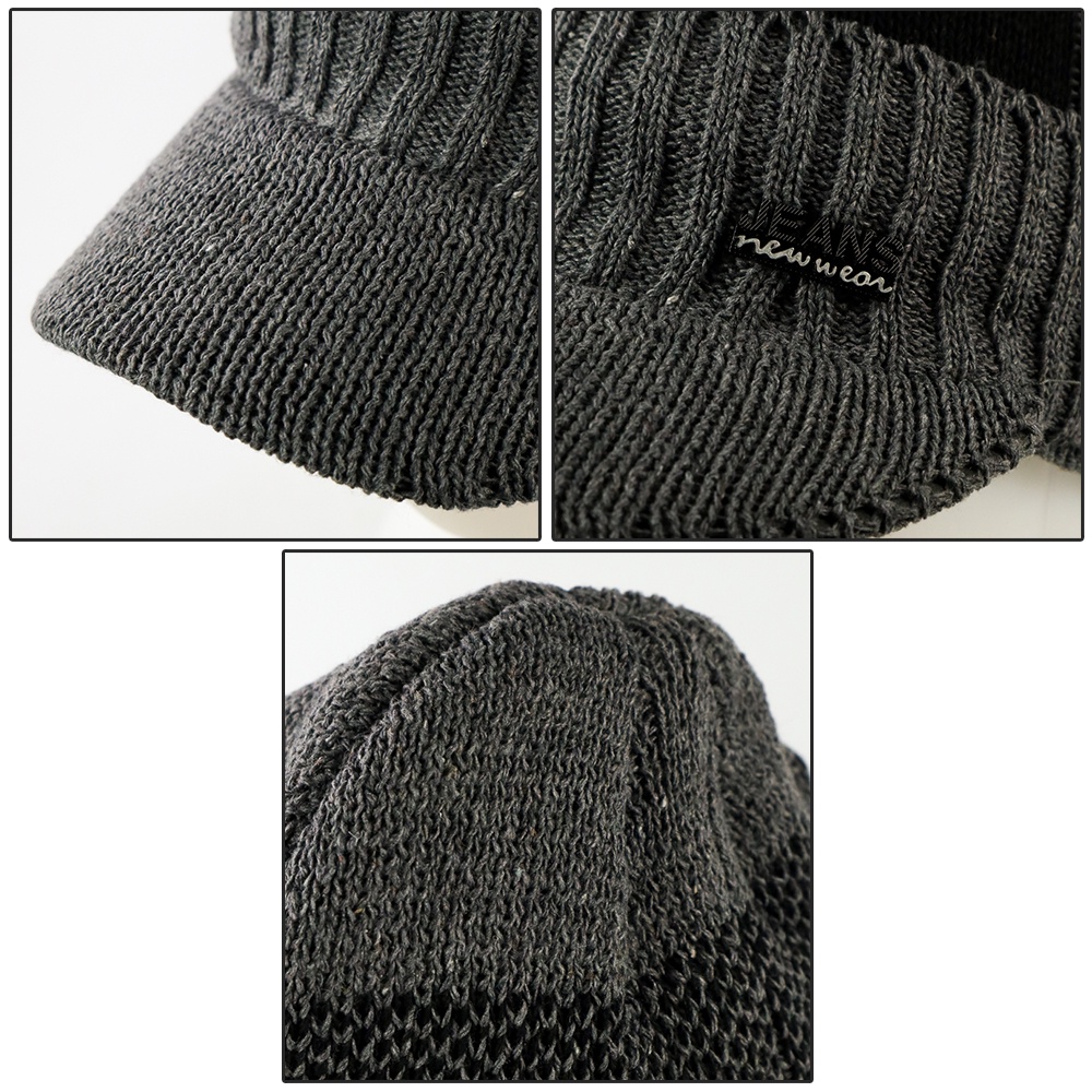 Topi Musim Dingin Rajut Winter Knitted Wool Caps Beanies - Gray