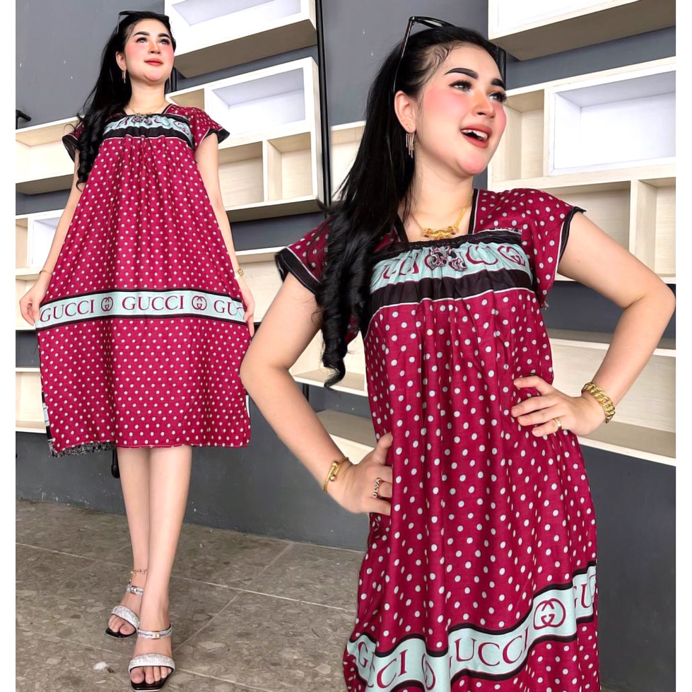 BATIK WANITA KEKINIAN DASTER DRESS RAYON YUKENSI JUMBO PUNBOL BUMIL MURAH ADEM