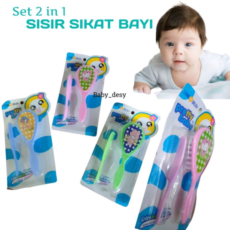 SISIR RAMBUT 2 IN 1 BABY BALITA ANAK / SISIR KARAKTER LUCU / SISIR DAN SIKAT BAYI MURAH