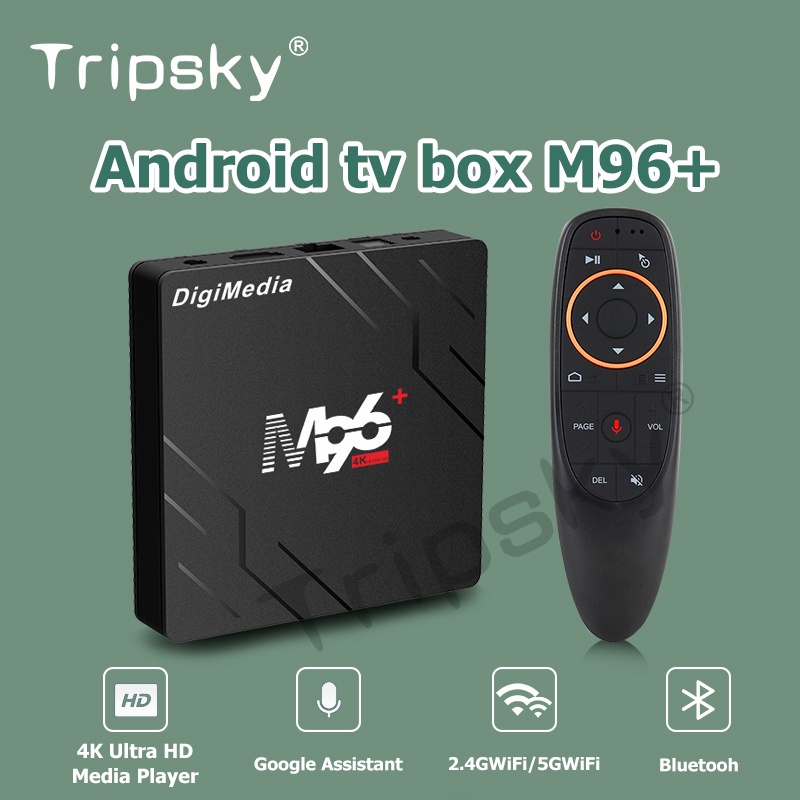 Android Box Tv Ram 4GB 32GB Rom M96 Plus Android 10.0 STB Tv Box 5g Wifi Dan BT 4K Smart Tv box