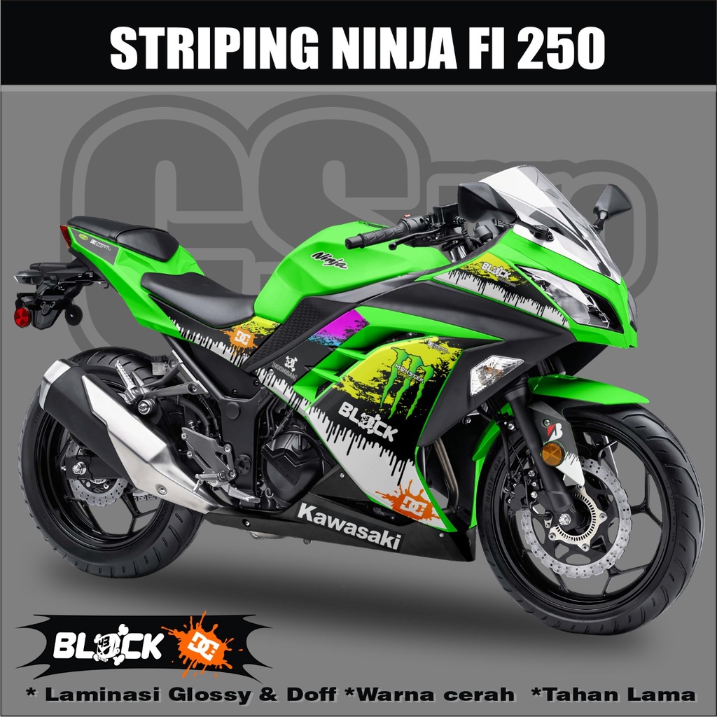 STRIPING NINJA FI 250 OLD / STICKER DECAL KAWASAKI NINJA 250 FI OLD / STIKER VARIASI SEMIFULL BODY M