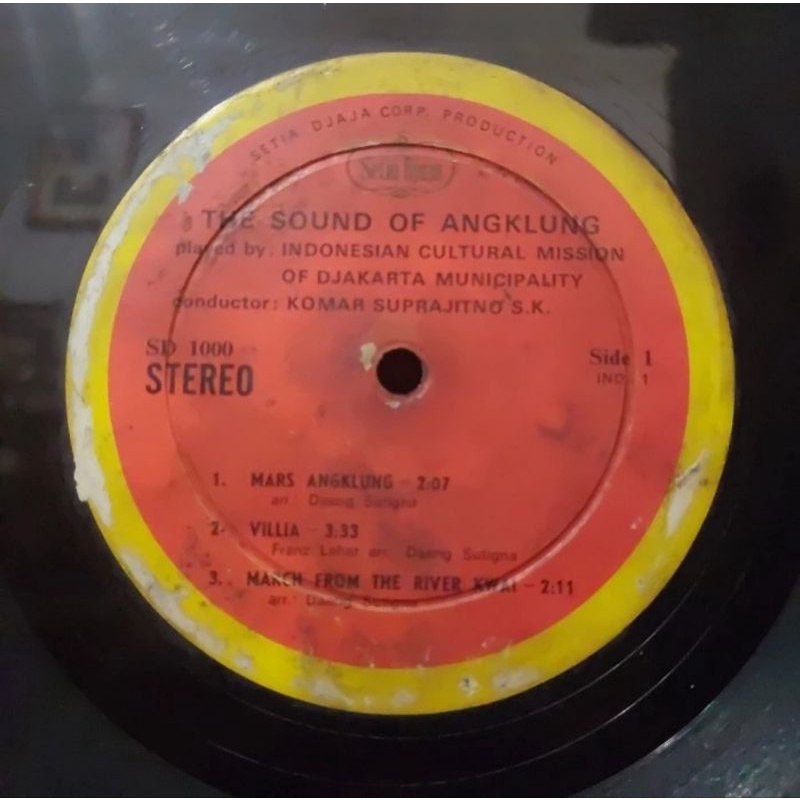 Vinyl Piringan Hitam PH 12 inch Daeng Sutigna-Mars Angklung