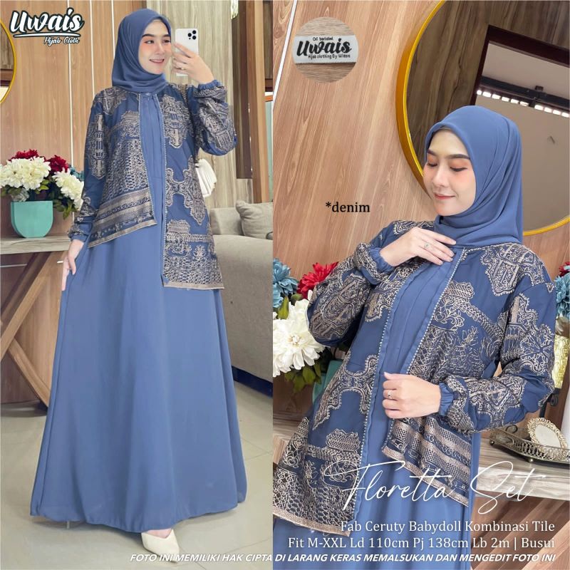 Floretta Set By Uwais || Setelan Gamis