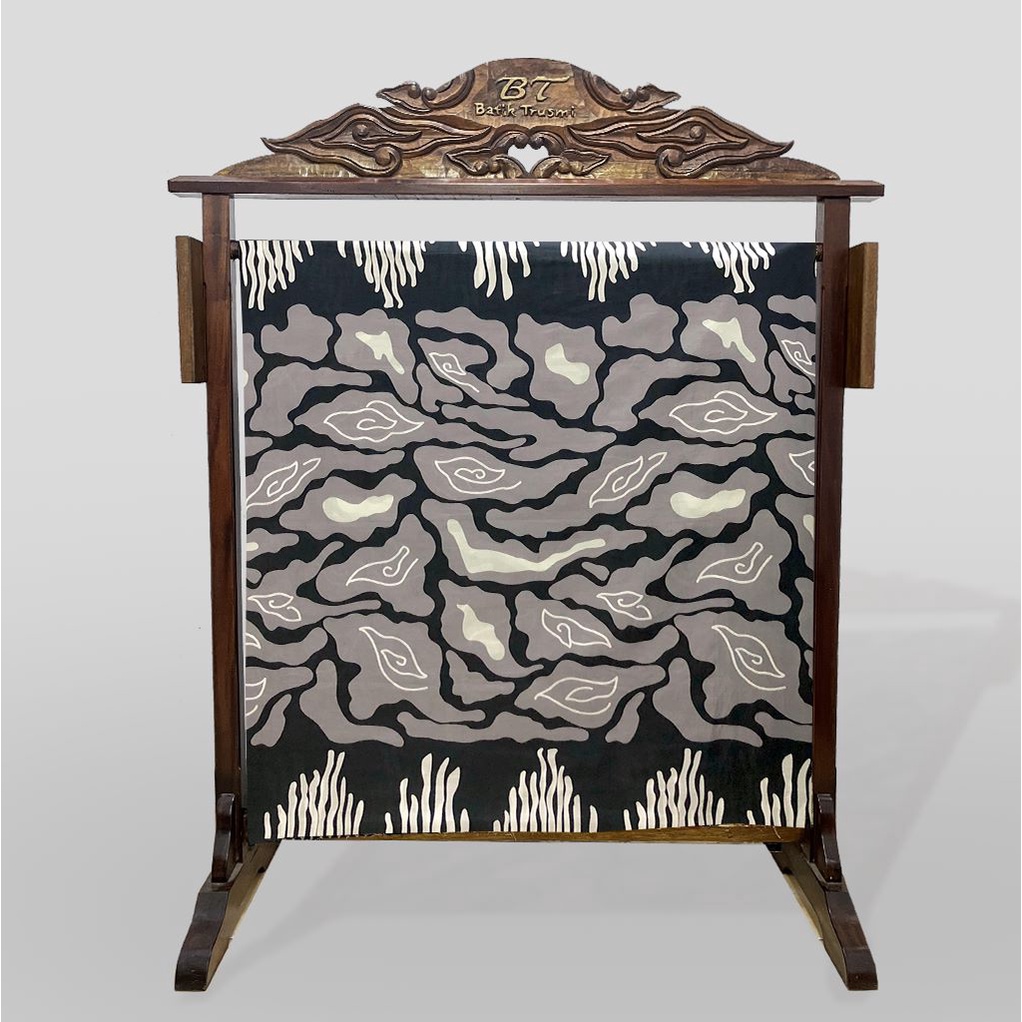 BATIK TRUSMI Bahan Kain Batik Meteran Motif Mega Mendung Abu BT X Purana Indonesia Cocok Untuk Serag