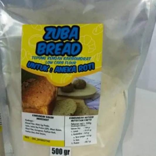 

♣ ZUBA BREAD khusus untuk membuat roti rendah karbo 500 gr ◌