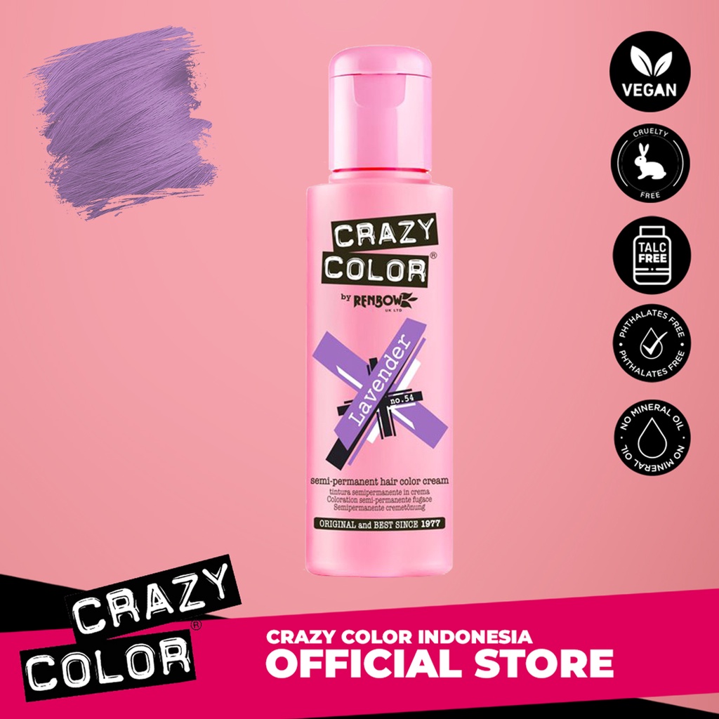 Crazy Color Semi Permanent Hair Color Lavender Pewarna Rambut