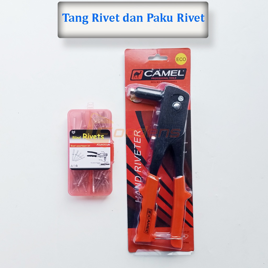 Paket Rivet Set dan Tang Rivet Camel untuk Knalpot Aluminium