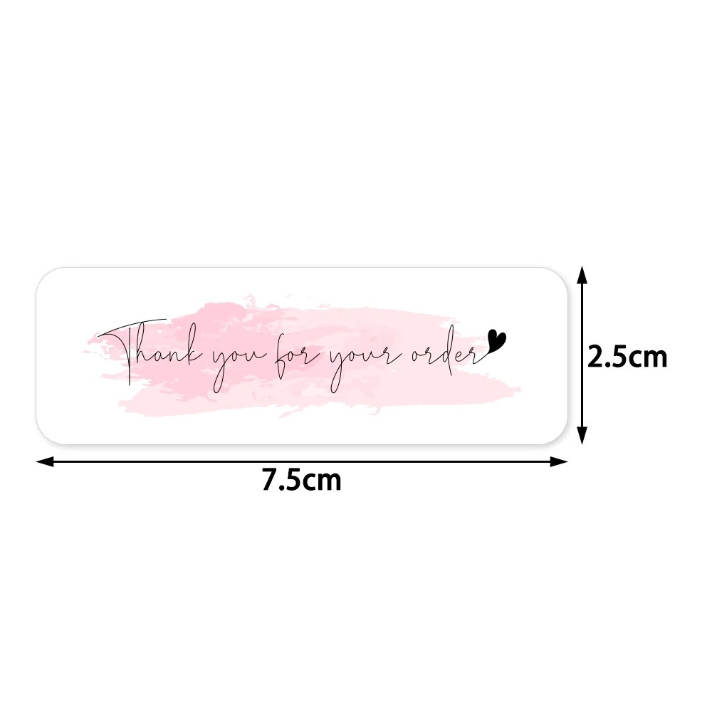 [DZ] ST579 - 120Pcs/Roll Sticker Label Thank You For Your Order / Stiker Gulung Olshop Packaging Hadiah