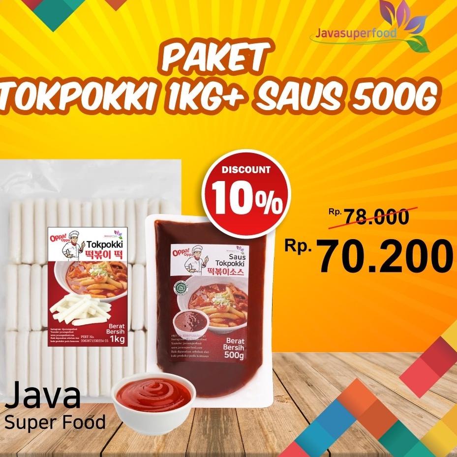 

Dikirim secepatnya Paket Tteokbokki tokpokki 1kg + Saus Tokpokki 500g