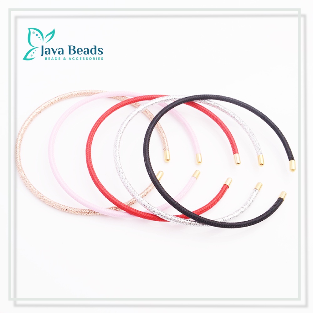 Gelang Tali Kawat AntiAir Untuk Charm Liontin Mainan Emas 2mm