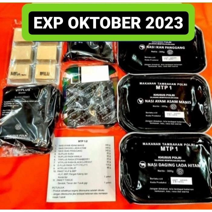 

RANSUM MAKANAN POLRI MTP 1 MAKANAN TAMBAHAN POLRI SIAP SAJI AWET