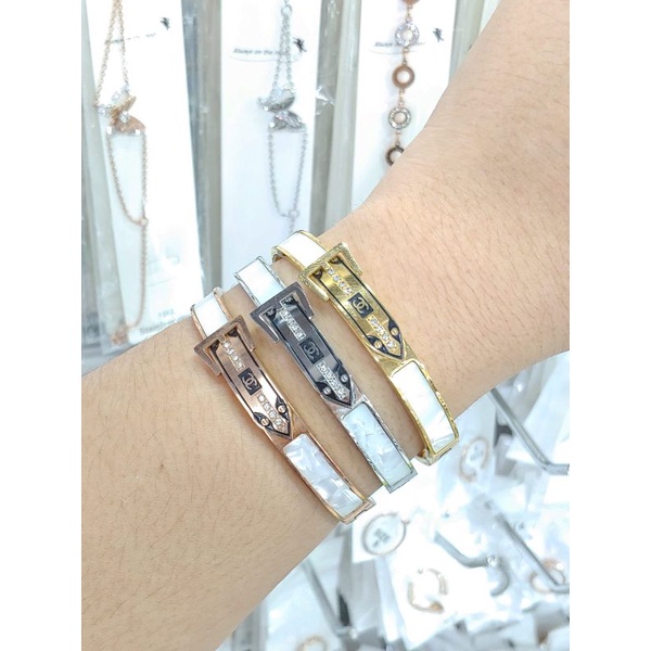 gelang cha*nel* gesper titanium anti karat anti luntur