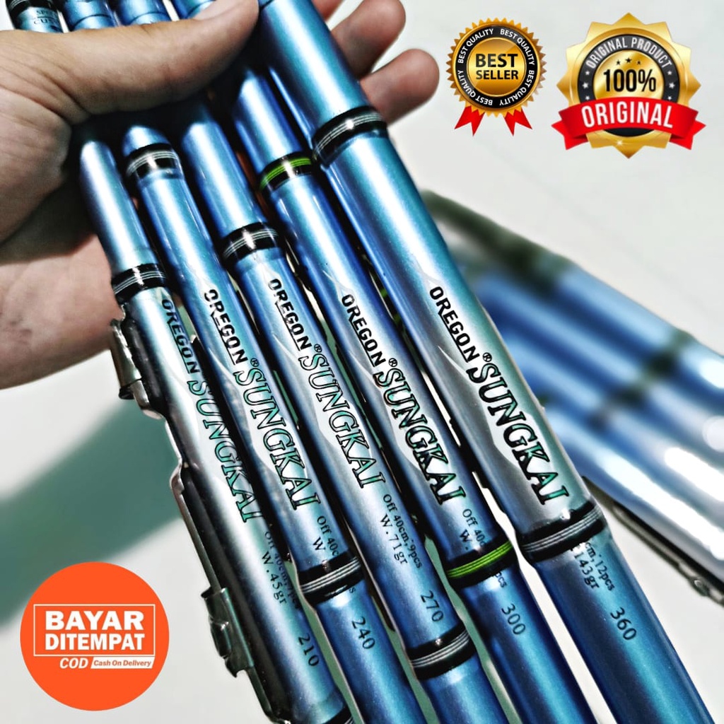 Joran Tegek Kolong Carbon Oregon Sungkai 180 210 240 270 300 Siap Pakai