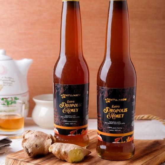 

☼ Sentra Extra Propolis Honey 300 ml ( murni, asli dengan propolis) ◌