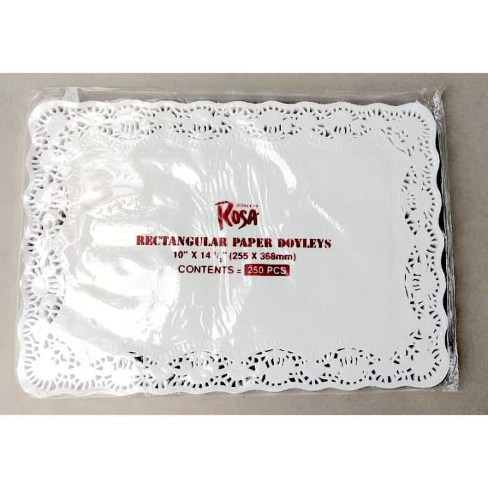 Best Seller Doilies Persegi Panjang Rosa 10X14,5" / Paper Doilies / Renda Kertas