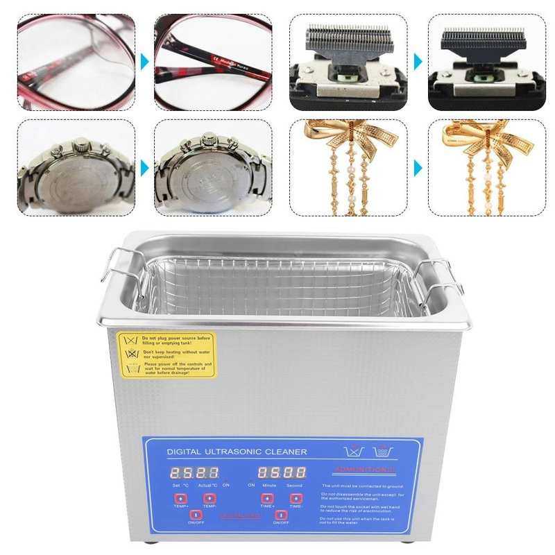 Mesin Ultrasonik Pembersih Perhiasan Jam Tangan Kacamata Ultrasonic Cleaner 120W