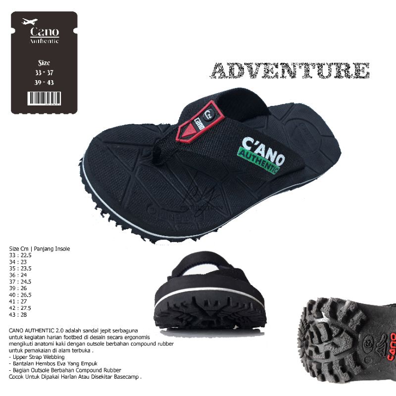 Sandal Gunung Jepit Cano AUTHENTIC 20C5 New