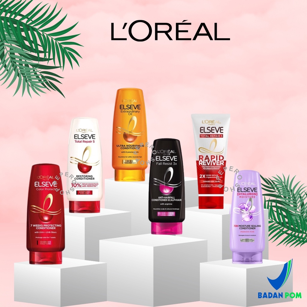 LOREAL PARIS Elseve Conditioner 155ml - Total Repair 5 | Fall Resist 3X | Extraordinary Oil | Rapid 