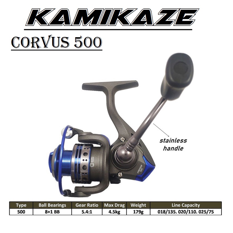Reel pancing Kamikaze Corvus 500 Aluminium Spool 9 BB