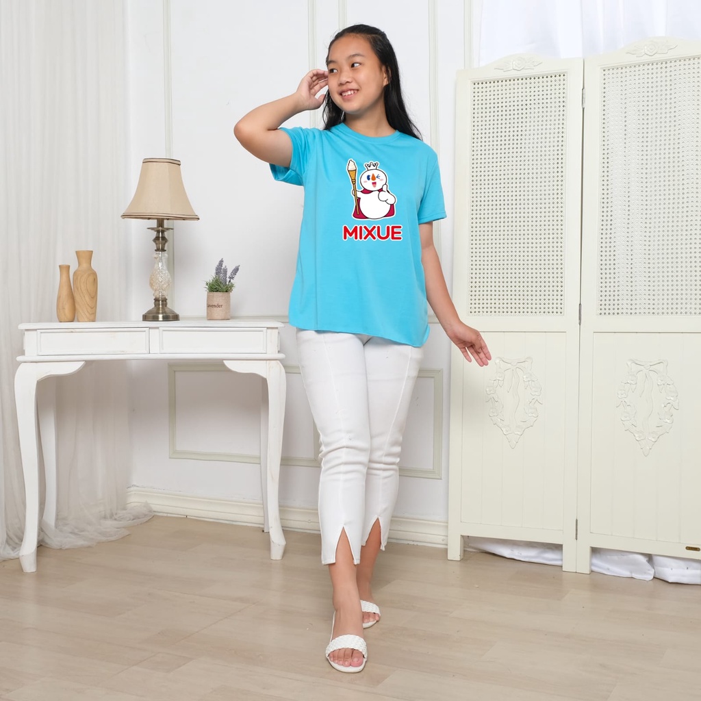 Kaos Casual Anak Perempuan Mixue Top 10-1 Tahun