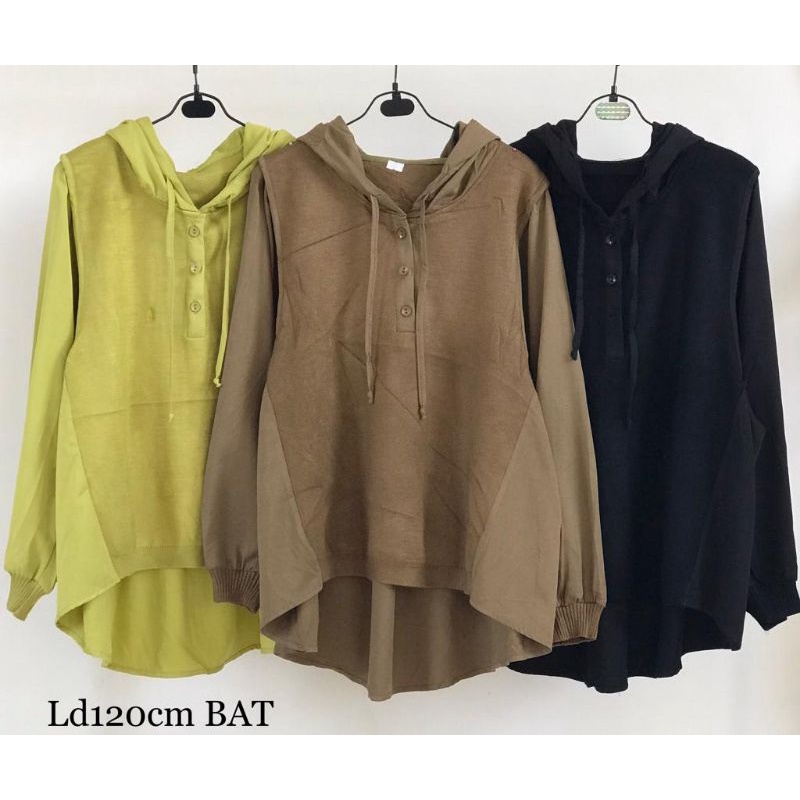HODIE IMPORT RAJUT MIX KATUN PREMIUM ATASAN HODIE RAJUT KATUN IMPORT PREMIUM