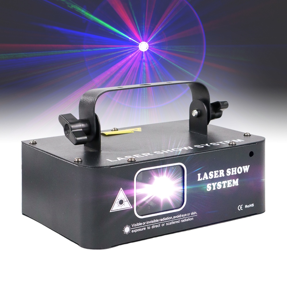 Lampu Proyektor Disco DMX-512 Laser RGB 500mW 240V 14W - SLP-RGB500 - Black