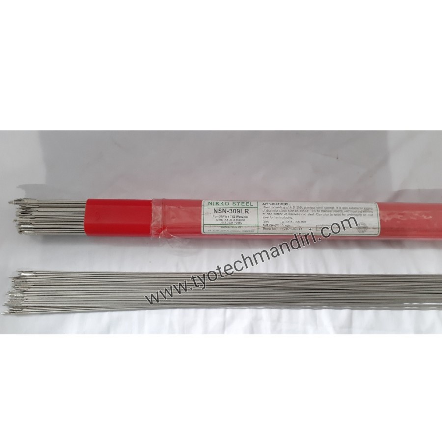 Kawat Las Argon Filler Rod Stainless NSN-309LR NIKKO Dia 3.2mm / 1 Kg