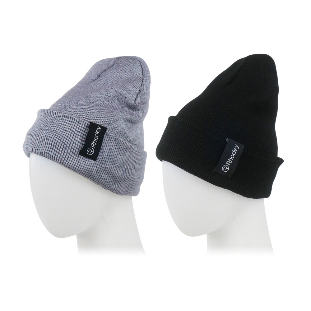 Rhodey Topi Kupluk Rajut Beanie Hat - EC002 - Gray