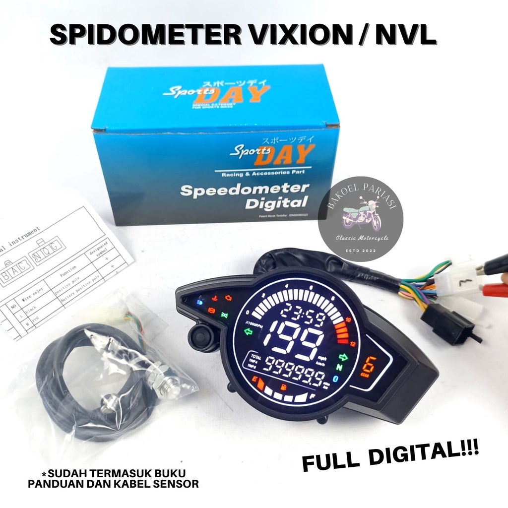 SPEEDOMETER NVL FULL DIGITAL LED SPEEDOMETER SPIDOMETER VIXION DIGITAL SPIDO VIXION FULL DIGITAL SET