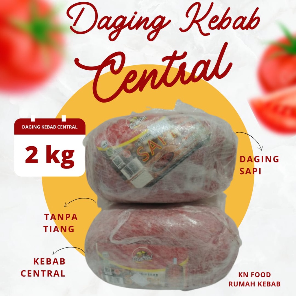 

daging kebab tanpa tiang CENTRAL 2 kg.