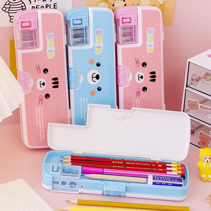 

Diminati Kotak Pensil Pencil Case Double-Layer Multifungsi Alat Tulis Sekolah Lucu Kapasitas Besar