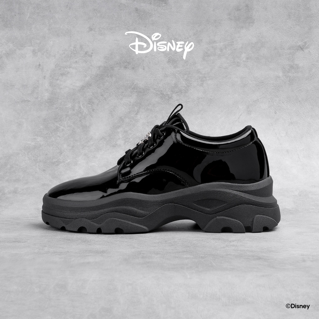 KRONIKEL DISNEY B&amp;W CHUNKY DERBY SHOES BLACK GLOSSY