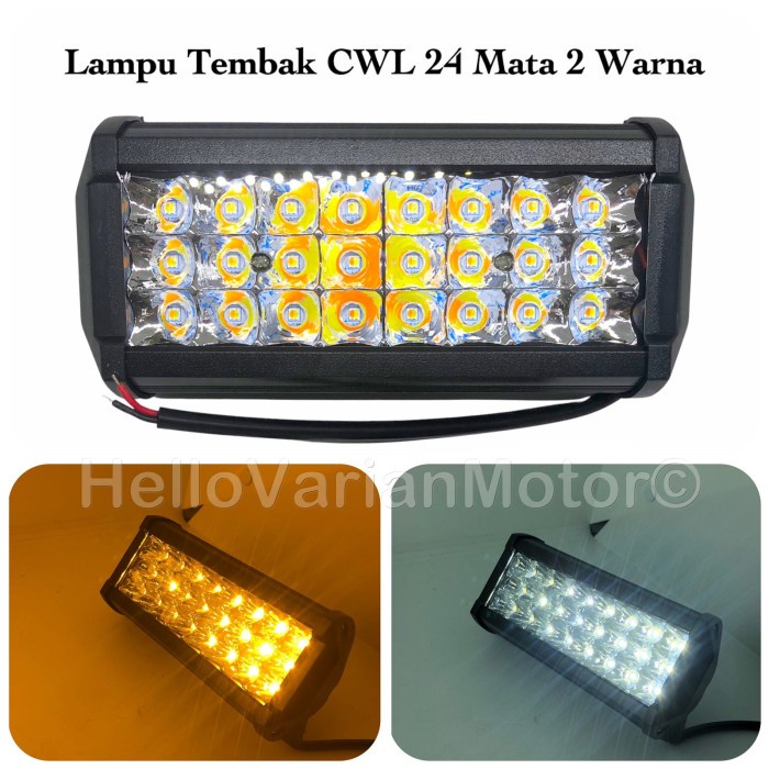 Lampu Tembak Sorot CWL 24 Mata 2 Warna Kuning Dan Putih