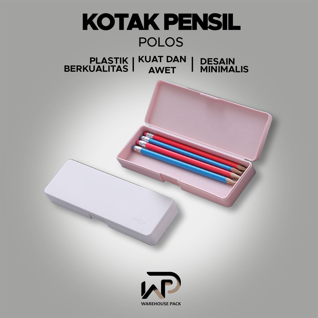 Kotak pensil Polos | Tempat Pensil Minimalis Aesthetic | Pencil Case Aesthetic pencil box