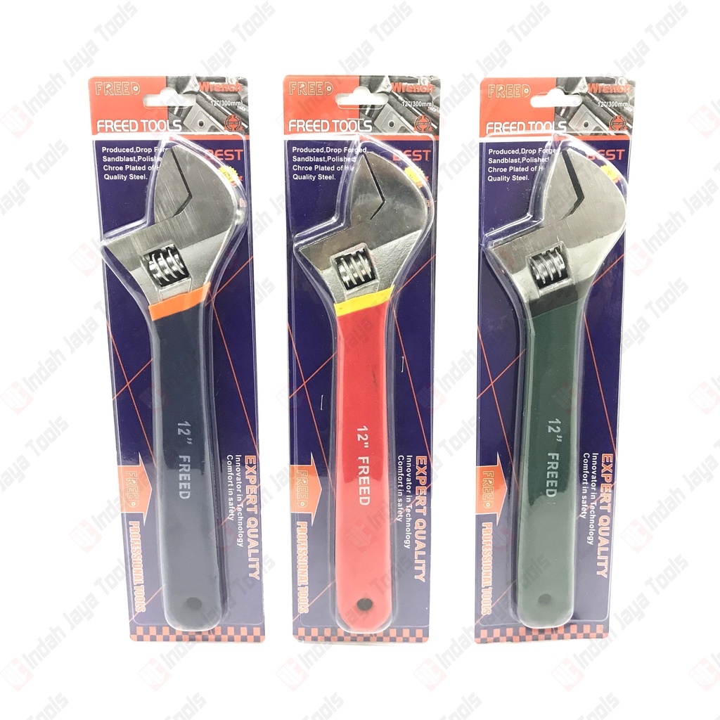 FREED TOOLS Kunci Inggris 12 Inch Gagang Karet - Kunci Bago