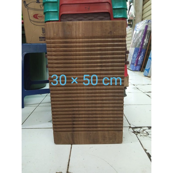 Papan gilasan baju/Papan cuci kayu jati utuh